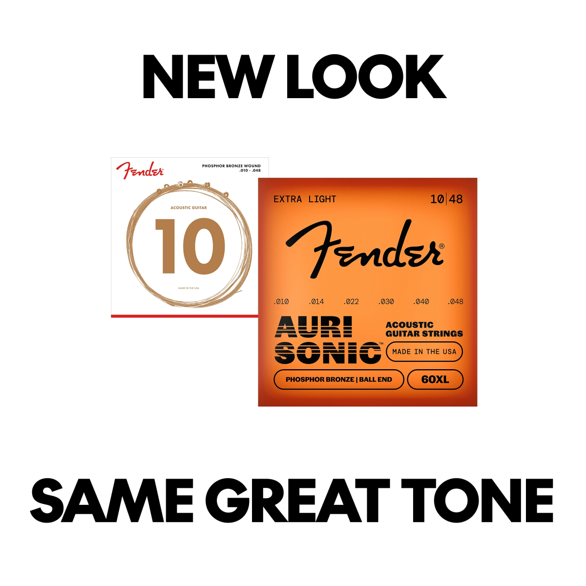 Fender 10-48 Фосфор Бронз Струни за Акустична Китара | 60XL .010 -.048 | от Fender