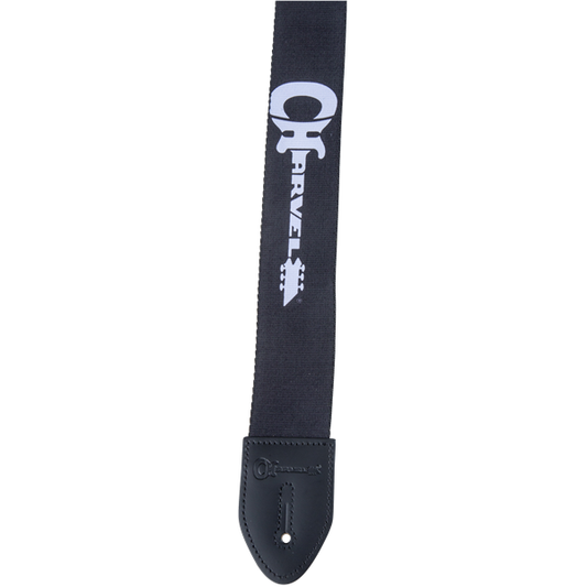 Black Strap with White Logo by Charvel® | Polyester instrument strap | Adjustable Length