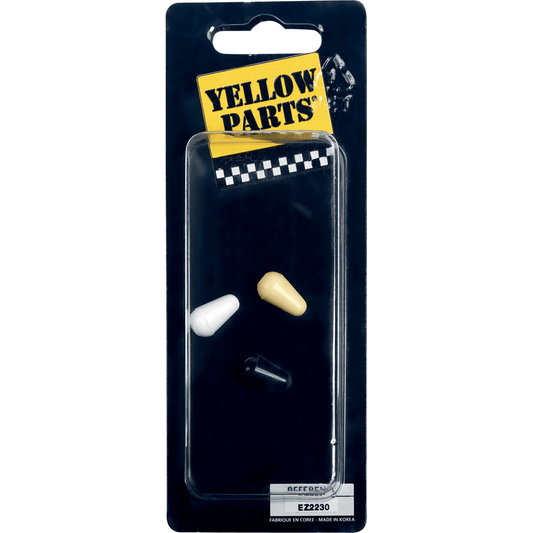 Knobs | Stratocaster Type | 3 pcs | By Yellow Parts | ADI EZ2230