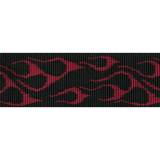 Dunlop Jacquard Guitar / Bass Strap Flambe Red | ADU D38-11RD