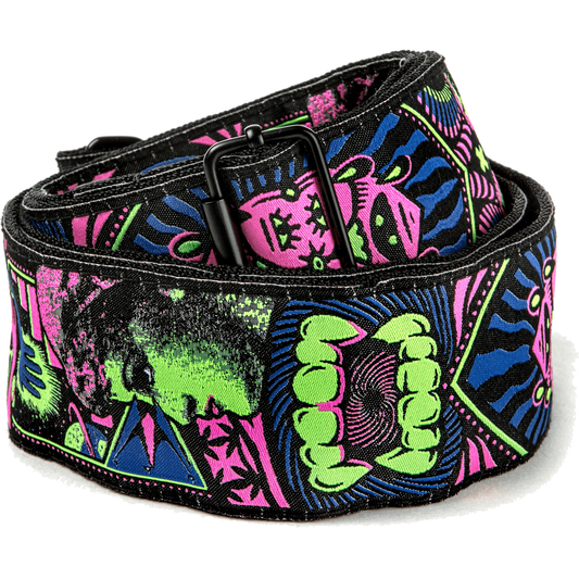 ILOVEDUST Jacquard Guitar Strap ILD05 Green Fangs by Dunlop