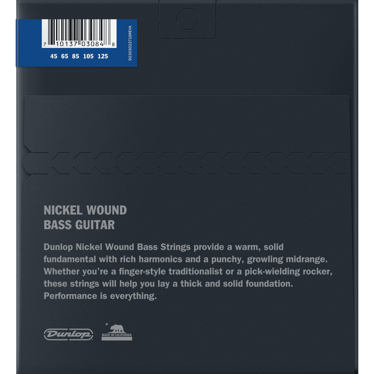 Dunlop 45-125 Electric Bass Guitar Strings | Nickel Wound | for 5-String Bass