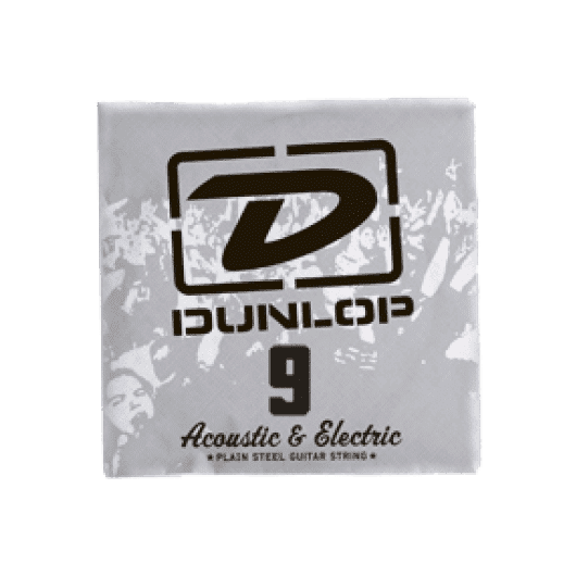 Single Plain Steel String 009 by Dunlop | For Acoustic and Electric Guitar