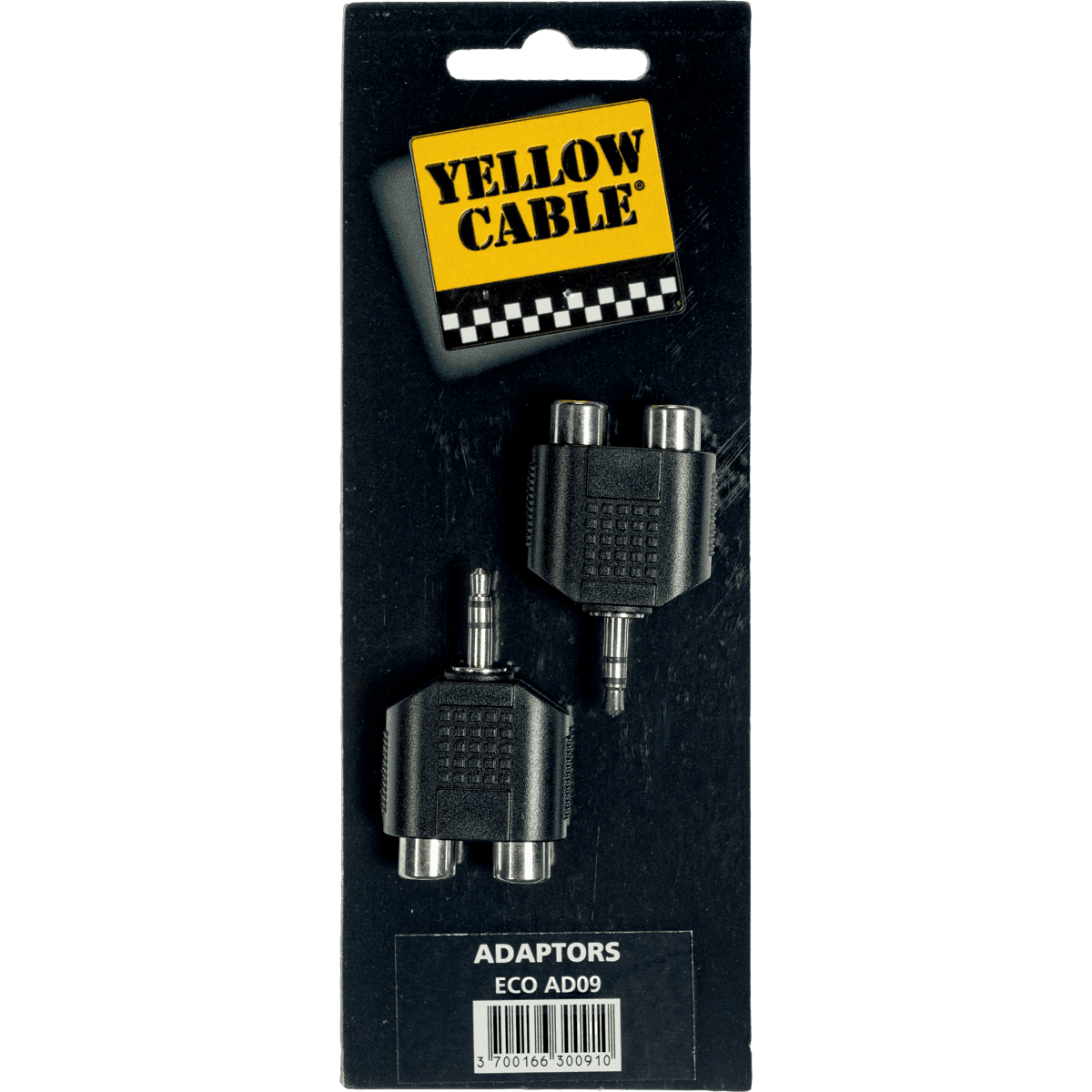 Adapter ECO AD09 by Yellow Cable | Stereo male mini jack to 2 x female RCA | 2 pcs