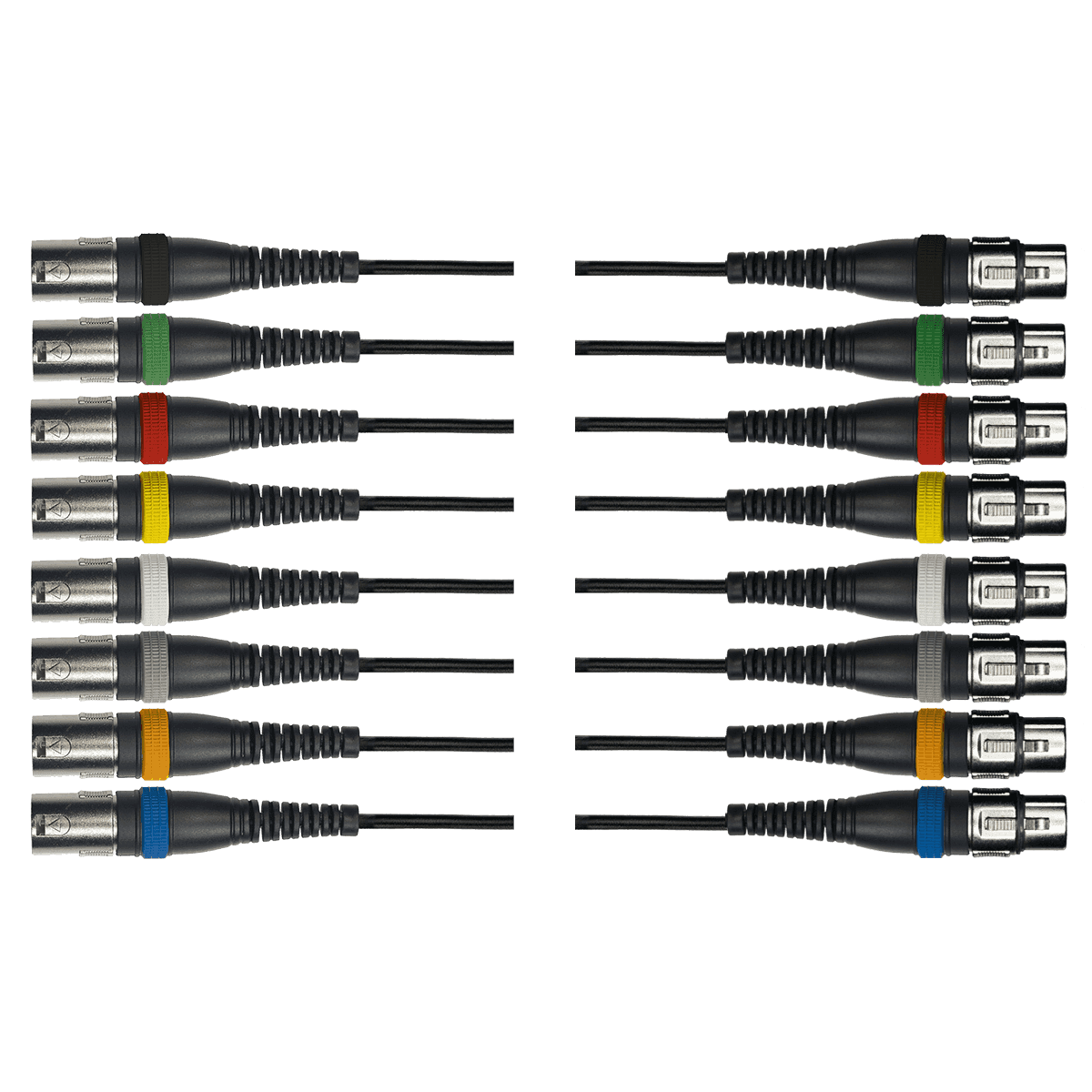 8 x XLR Female/8 x XLR Male - 5m | Audio Cable | By Yellow Cable