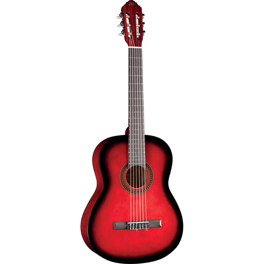 Eko CS-10 Red Burst | 4/4 Classical Guitar by Eko Guitars, Gig Bag Included
