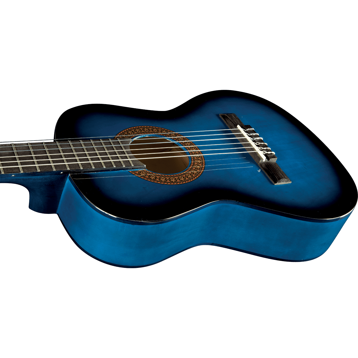 EKO CS-2 Blue Burst | 1/2 Classical Guitar by Eko Guitars | Gig Bag Included | Great Beginner Guitar