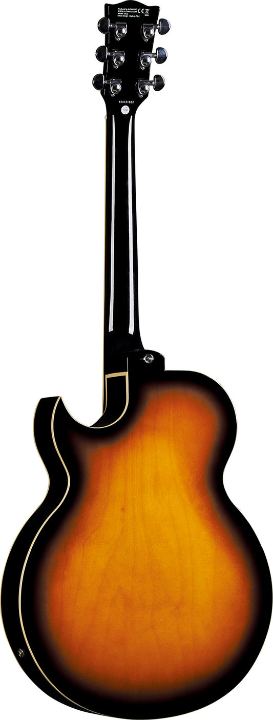 EKO JAZZ | Sunburst финиш | Type Hollowbody Jazz Single Cut-Електрическа китара