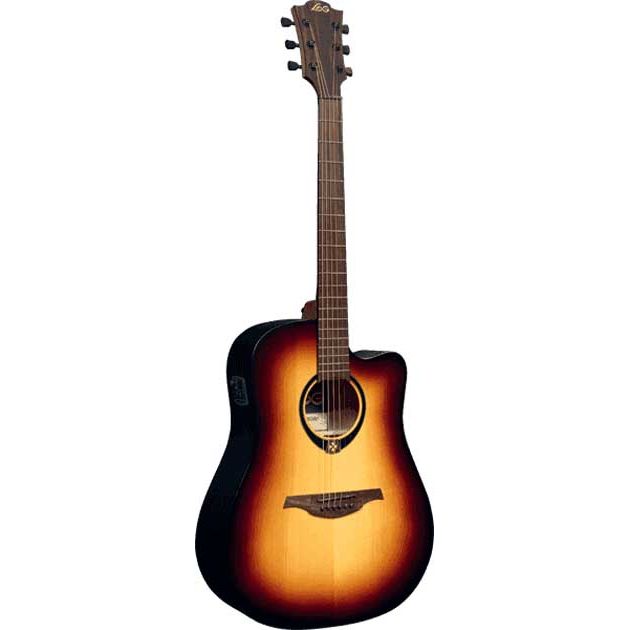 Dreadnought Cutaway Electro Acoustic Guitar by Lâg | T70DCE-BRB
