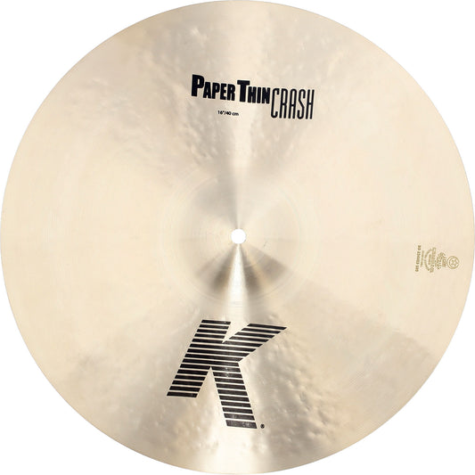 ZILDJIAN 16” K Paper Thin Crash | Чинел K 16" K Paper Thin Crash чинел