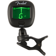 FT-1 Pro Clip-On Tuner by Fender | Suitable for Guitar, Bass, Ukulele and Chromatic Tuning