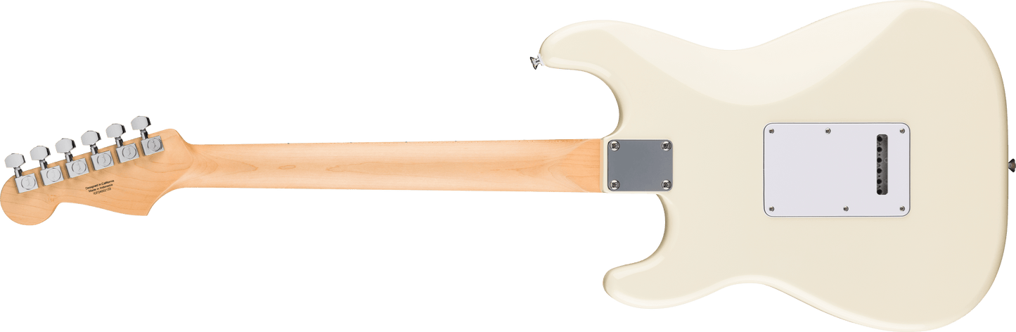 Fender Standard Stratocaster Electric Guitar | Maple Fingerboard | White Pickguard | Olympic White