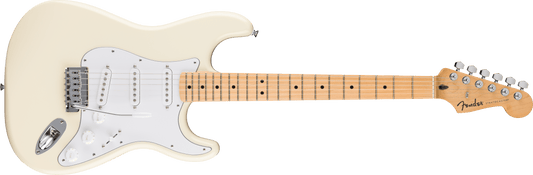 Електрическа Китара Fender Standard Stratocaster | Фретборд от Клен | Бял Пикгард | Бял