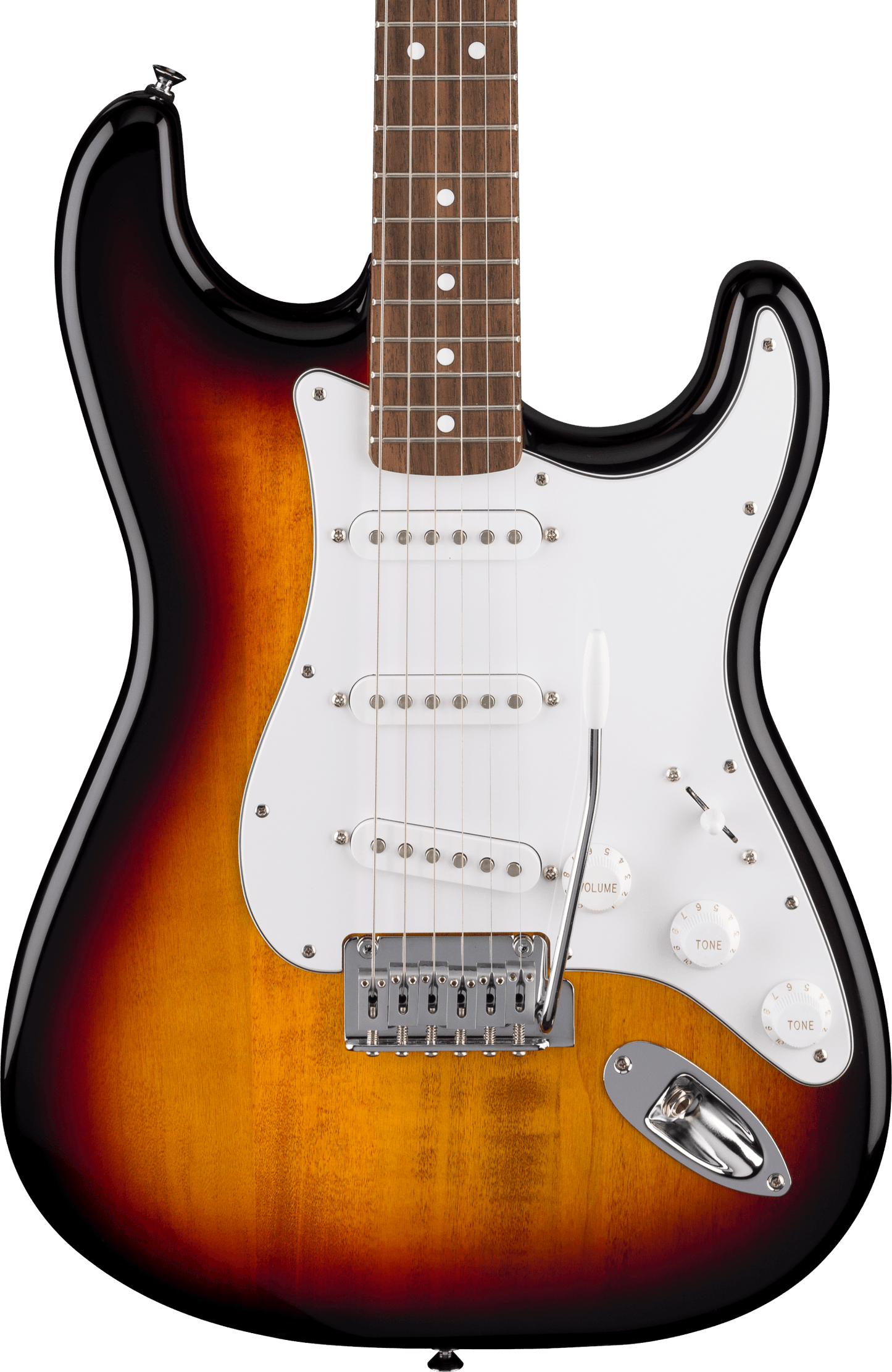 Fender Standard Stratocaster Electric Guitar | Laurel Fingerboard | White Pickguard | 3-Color Sunburst