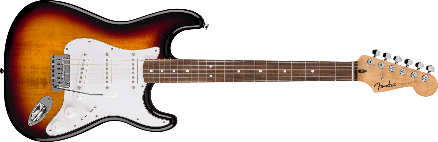 Fender Standard Stratocaster Electric Guitar | Laurel Fingerboard | White Pickguard | 3-Color Sunburst