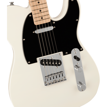 Squier Bullet® Telecaster®, Maple Fingerboard, Black Pickguard, White Electric Guitar by Fender