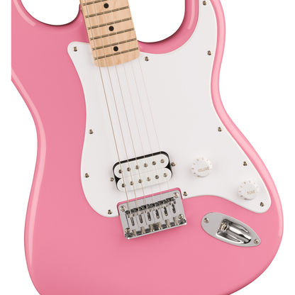 Squier Sonic Stratocaster HT H Electric Guitar | Maple Fingerboard | White Pickguard | Flash Pink