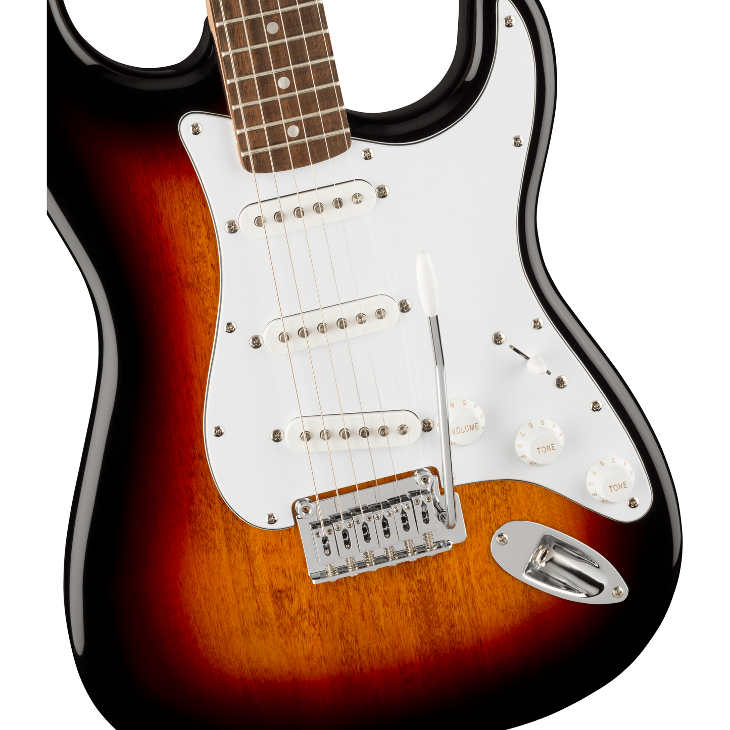 Affinity Series™ Stratocaster ®, Maple Fingerboard, White Pickguard, 3-Color Sunburst Electric Guitar by Fender