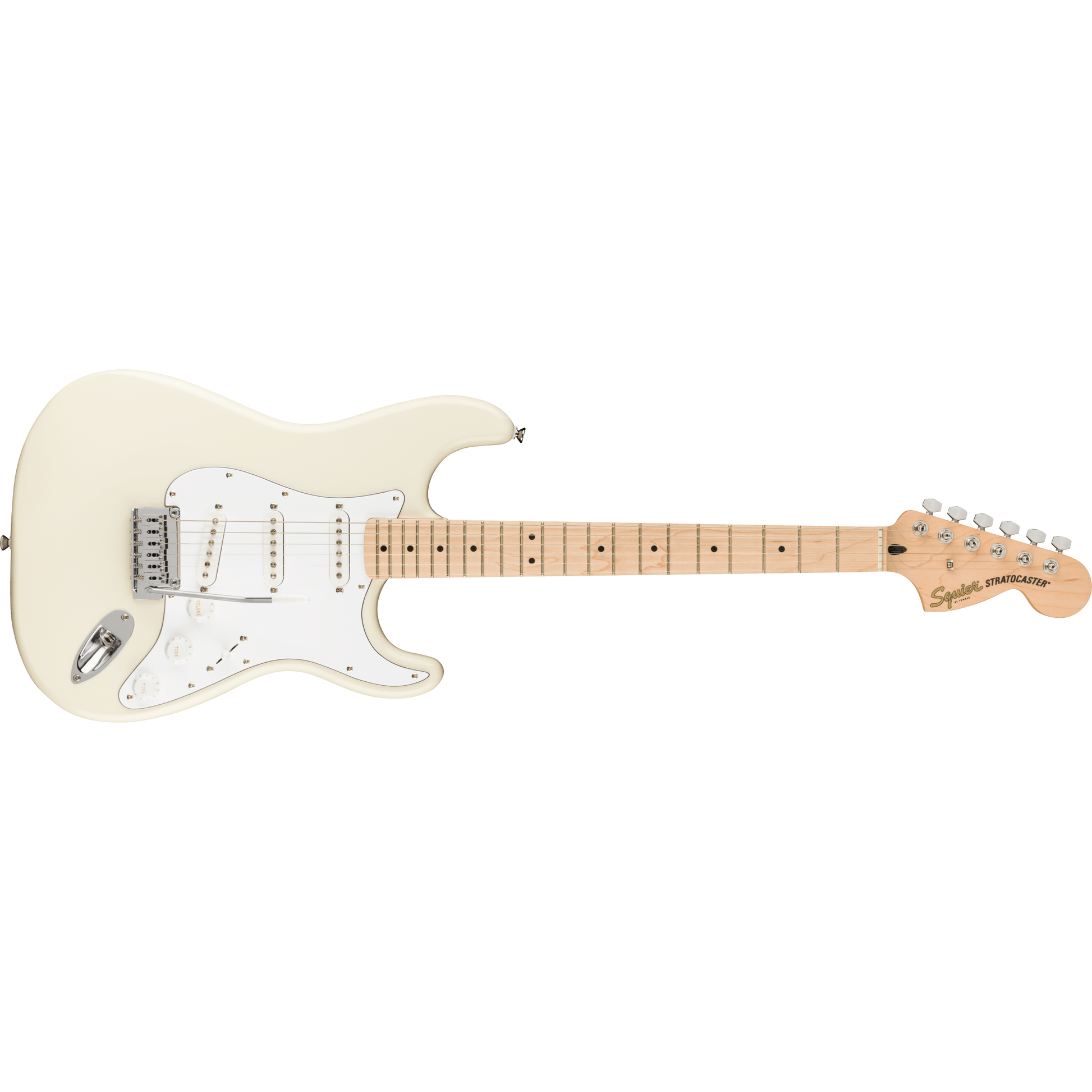 Affinity Series™ Stratocaster ®, Maple Fingerboard, White Pickguard, Olympic White Electric Guitar by Fender