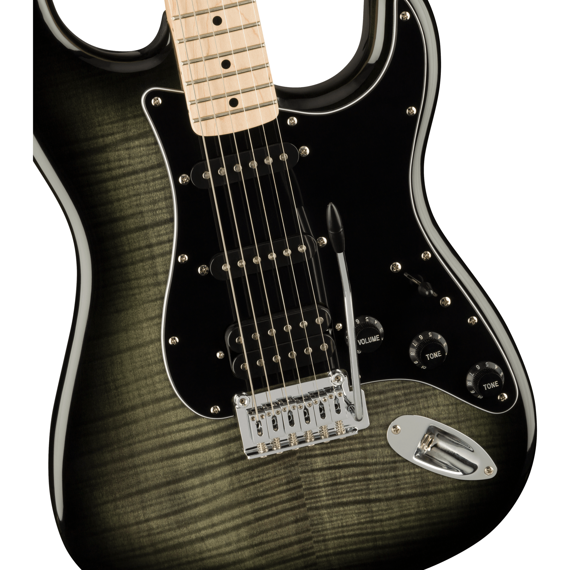 Squier Affinity Stratocaster HSS Electric Guitar | Maple Fingerboard | Black Pickguard | Black Burst