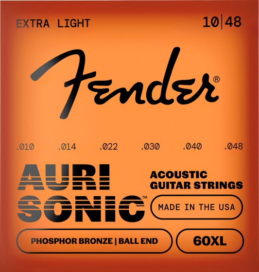 Fender 10-48 Phosphor Bronze Acoustic Guitar Strings | 60XL .010 -.048 | By Fender