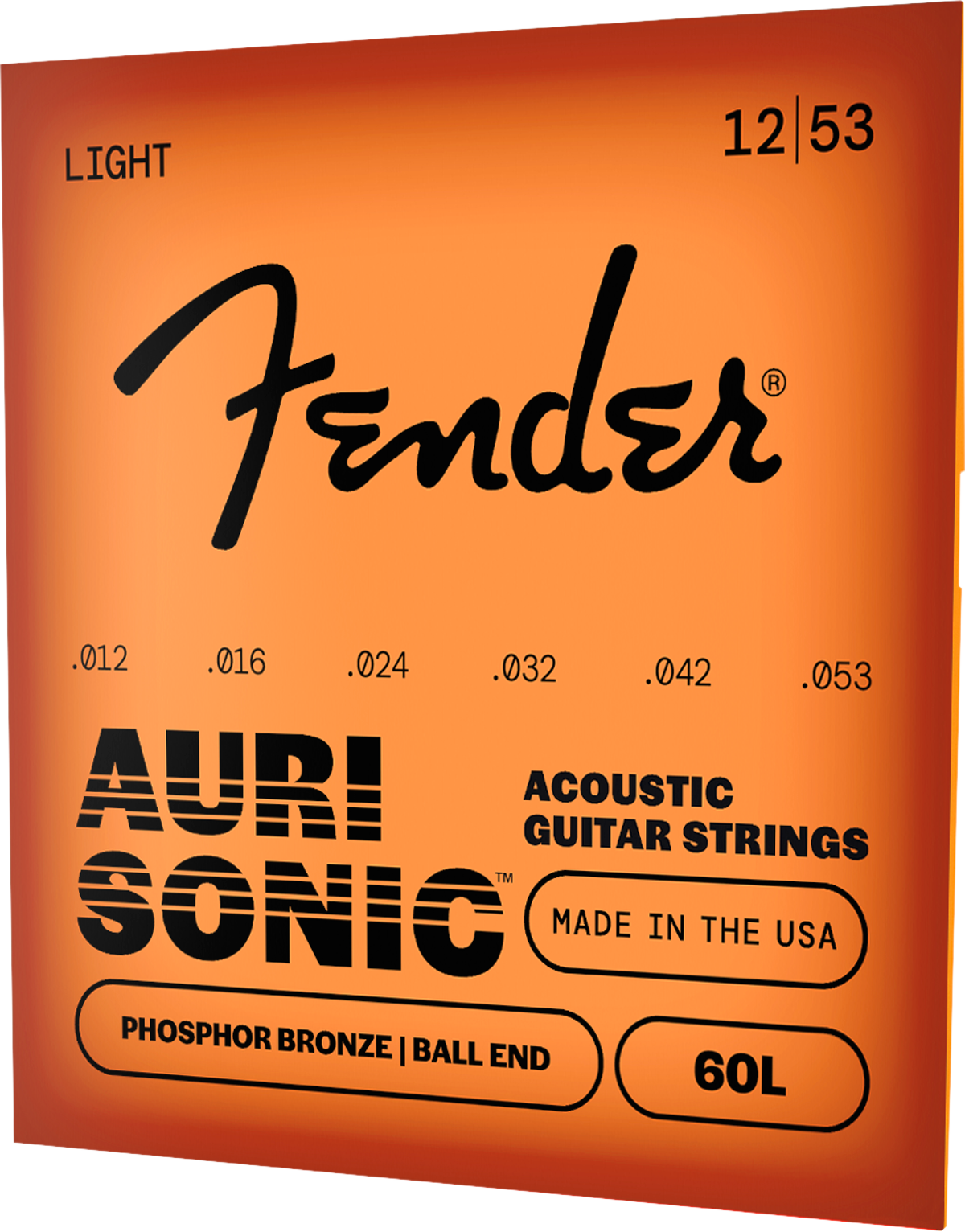 Fender 12-53 Phosphor Bronze Acoustic Guitar Strings | 60L .012 -.053