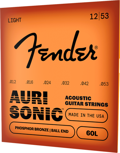 Fender 12-53 Phosphor Bronze Acoustic Guitar Strings | 60L .012 -.053