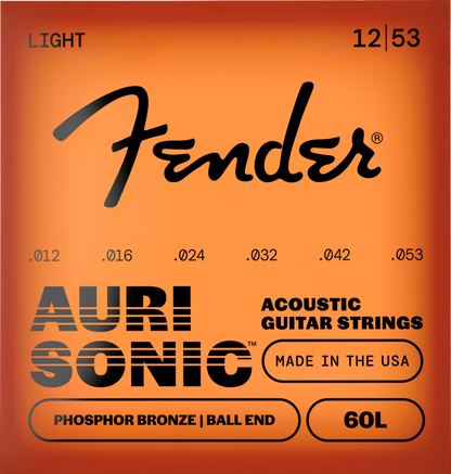 Fender 12-53 Phosphor Bronze Acoustic Guitar Strings | 60L .012 -.053