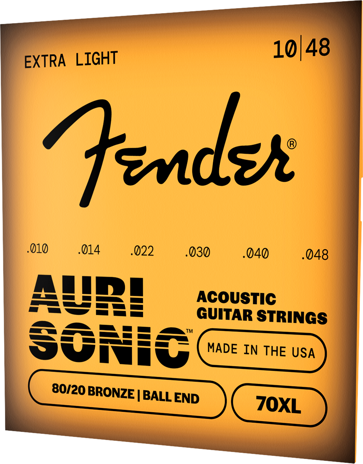 Fender 10-48 Bronze Acoustic Guitar Strings | 70XL .010-.048 | By Fender