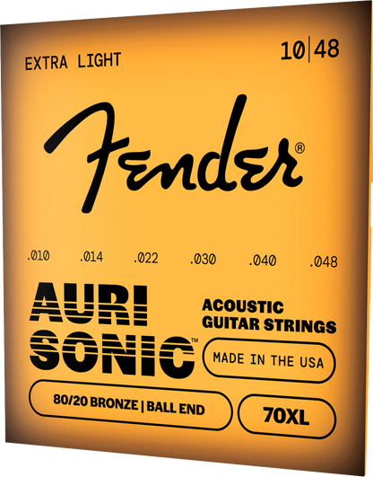 Fender 10-48 Bronze Acoustic Guitar Strings | 70XL .010-.048 | By Fender