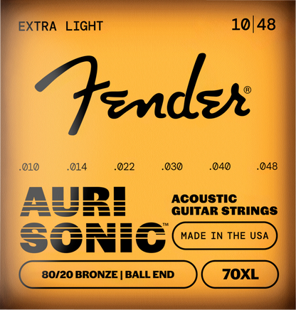 Fender 10-48 Bronze Acoustic Guitar Strings | 70XL .010-.048 | By Fender