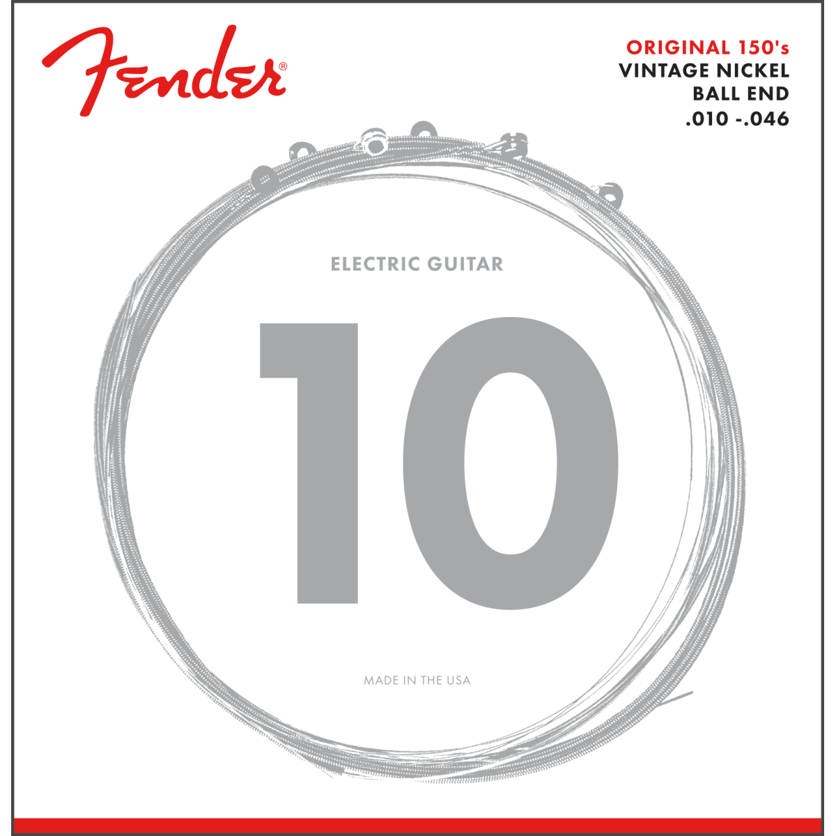 Fender | Original 150'S Pure Nickel Wound Ball End | Guitar Strings | 10-46