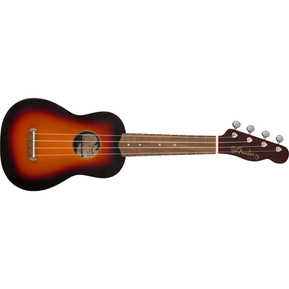 Fender Venice Soprano Ukulele, Walnut Fingerboard | Brown Sunburst
