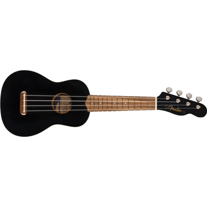 Fender Venice Soprano Ukulele, Walnut Fingerboard | Black