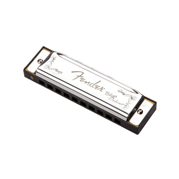 Blues Deluxe Harmonica by Fender | Key of G | Including Case and Cleaning Cloth