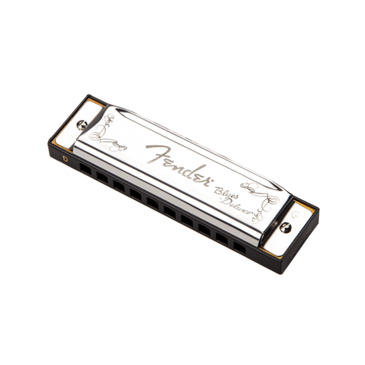 Blues Deluxe Harmonica by Fender | Key of G | Including Case and Cleaning Cloth