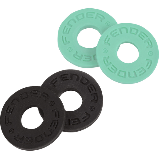 Fender Strap Blocks | Pack of 4 | 2 Black and 2 Surf Green