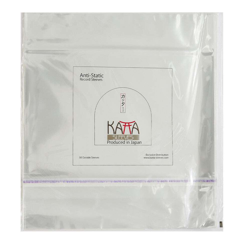 12" LP Vinyl Outer KATTA Sleeve | Anti-Static Record Sleeves with Adhesive Closure