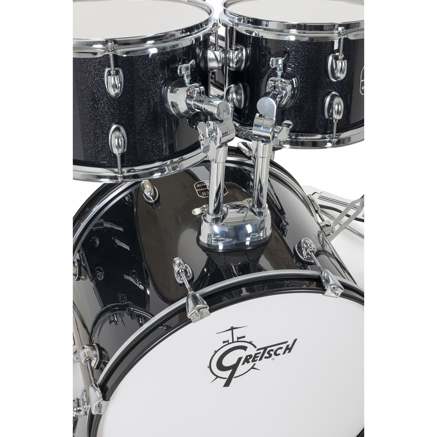 Gretsch Renegade Acoustic Drum Set | 10” and 12” Toms, 14” Floor Tom, 20” Kick Drum, 14” Snare Drum | Black Mist