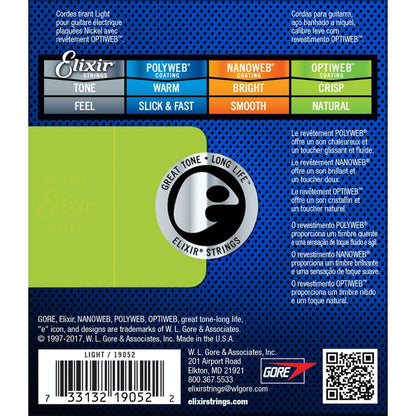 Elixir Light OPTIWEB 10 - 46 Electric Guitar Strings