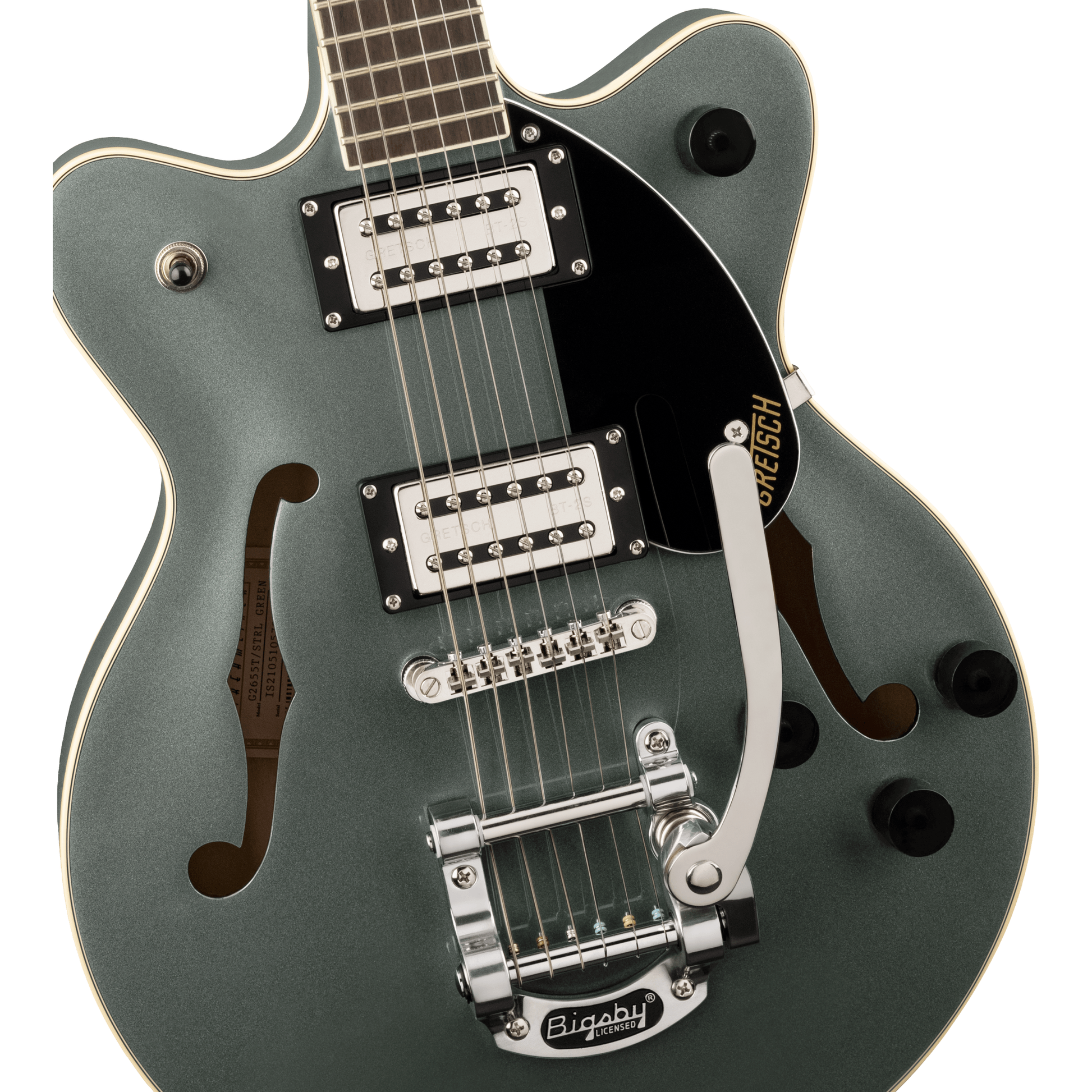 Gretsch G2655T Streamliner Center Block Jr. Double-Cut with Bigsby | Stirling Green | Electric Guitar