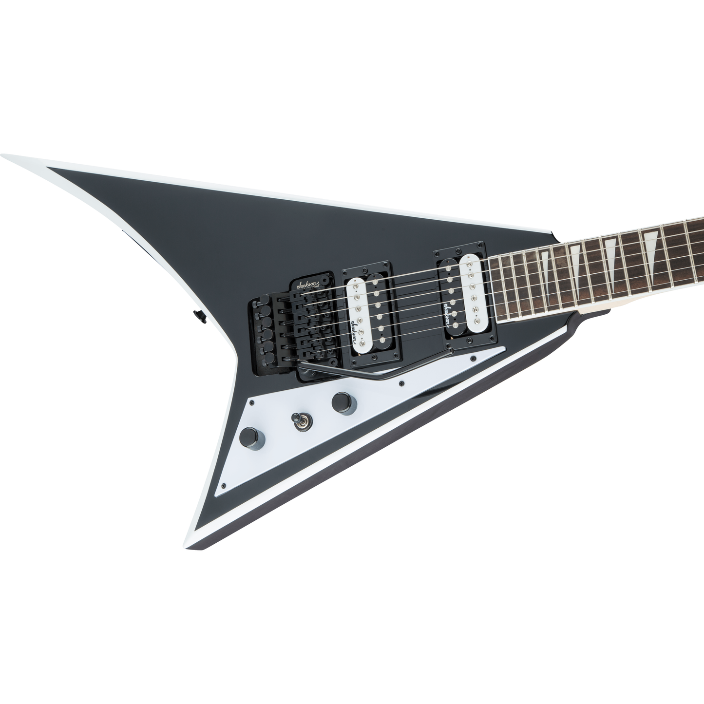 Jackson JS32 Rhoads Electric Guitar | Amaranth Fingerboard | Black with White Bevels