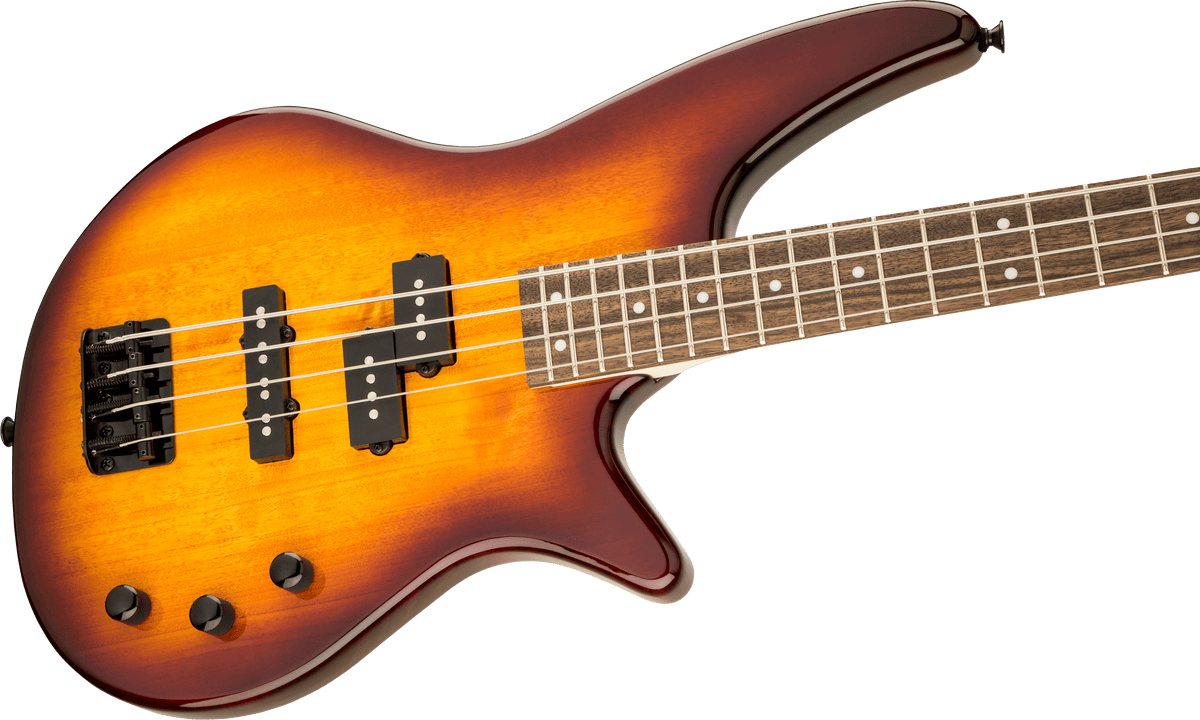 Jackson JS Series Spectra Bass Guitar JS2 in Tobacco Burst | 24 Frets | Active or Passive Pickup Selector