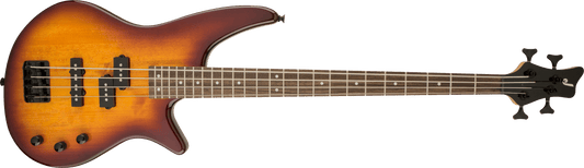 Jackson JS Series Spectra Bass Guitar JS2 in Tobacco Burst | 24 Frets | Active or Passive Pickup Selector