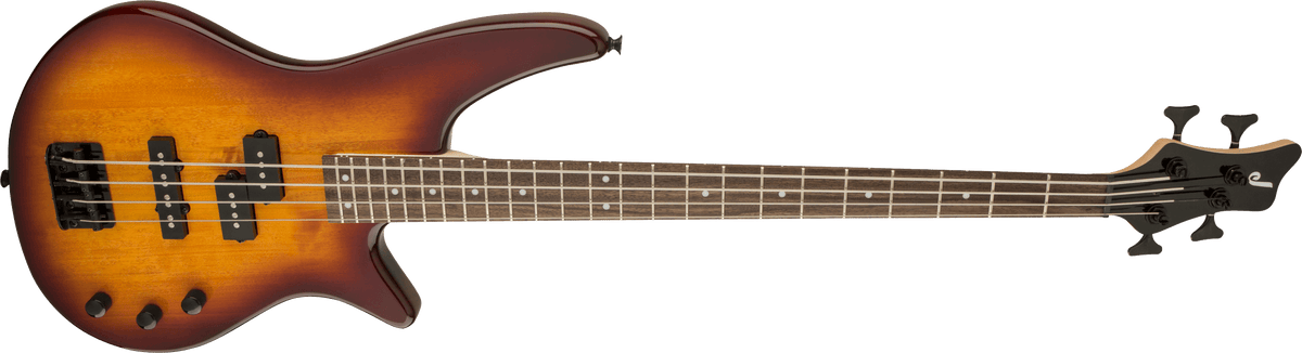 Jackson JS Series Spectra Bass Guitar JS2 in Tobacco Burst | 24 Frets | Active or Passive Pickup Selector