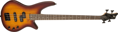 Jackson JS Series Spectra Bass Guitar JS2 in Tobacco Burst | 24 Frets | Active or Passive Pickup Selector