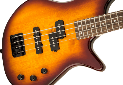 Jackson JS Series Spectra Bass Guitar JS2 in Tobacco Burst | 24 Frets | Active or Passive Pickup Selector