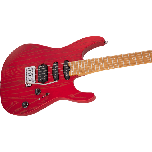 Charvel Pro-Mod DK24 HSS 2PT CM Ash | Electric Guitar | Caramelized Maple Fingerboard | Red Ash | Gotoh Tremolo | 2969413539