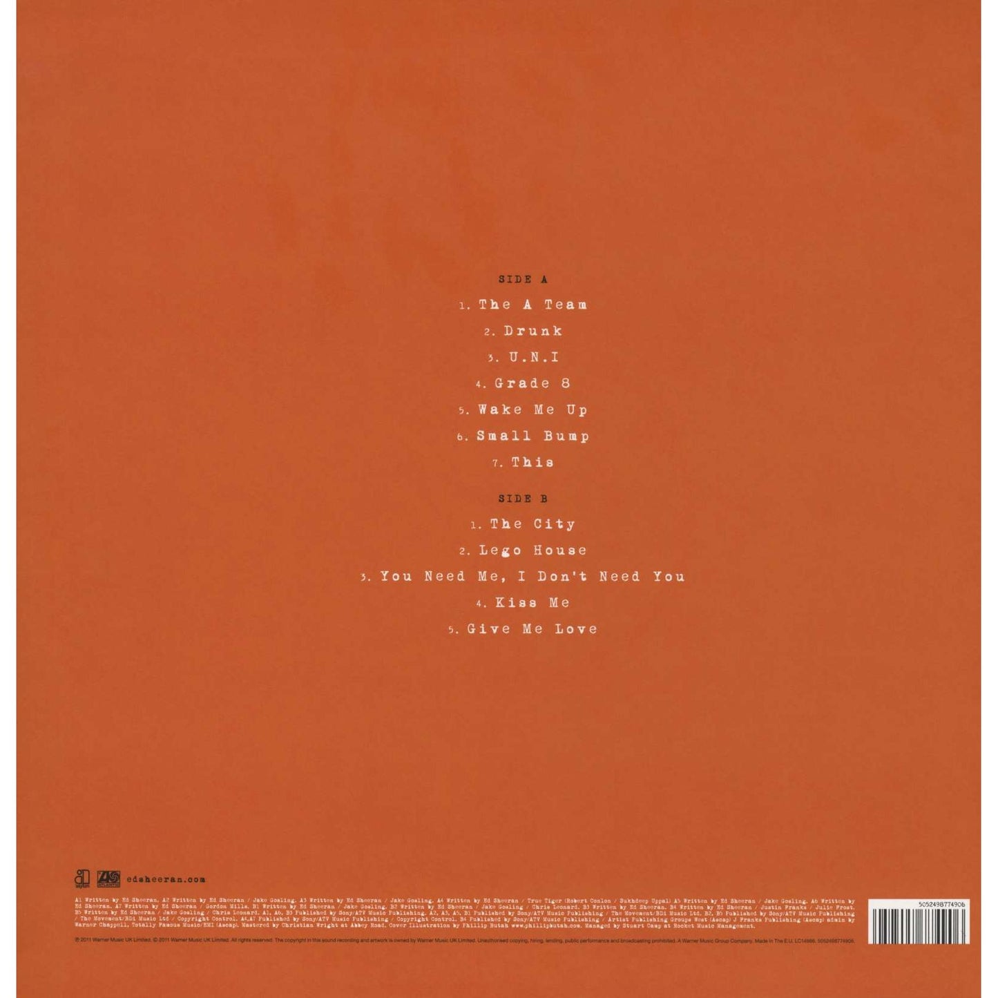 Ed Sheeran: + | 180g | Limited Edition | Orange Translucent Vinyl | LP | Vinyl Record
