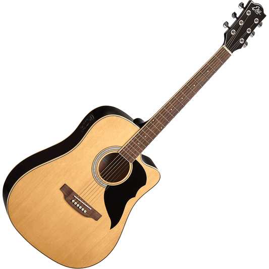 Ranger Cutaway Natural EQ by Eko Guitars | Dreadnought, Electro Acoustic Guitar